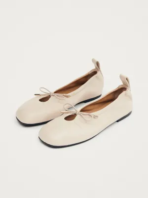 Alohas - Rosalind Ballet Flats - Cream Leather