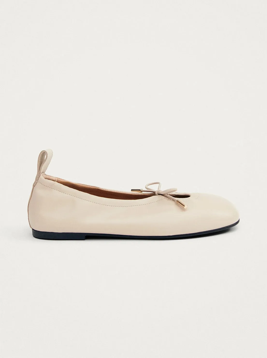 Alohas - Rosalind Ballet Flats - Cream Leather