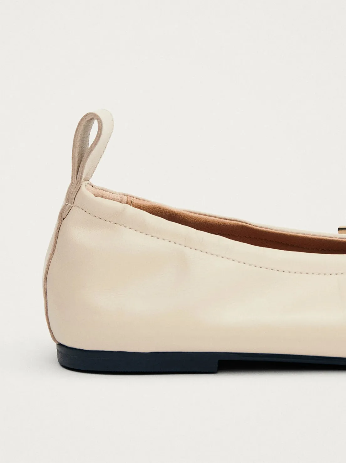 Alohas - Rosalind Ballet Flats - Cream Leather