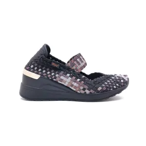 Cannes Black Multi Bronze Wedge