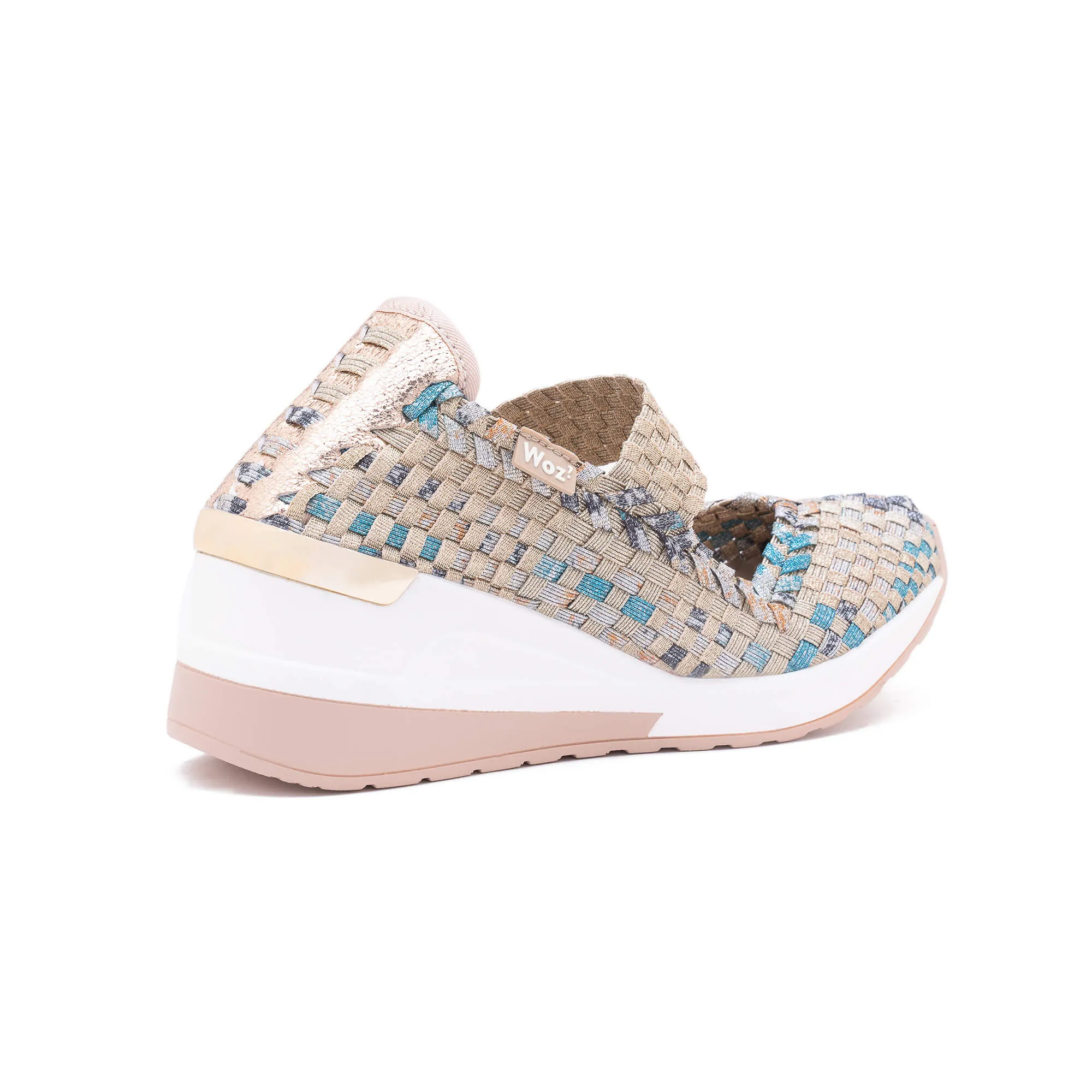 Cannes Light Gold & Blue Wedge