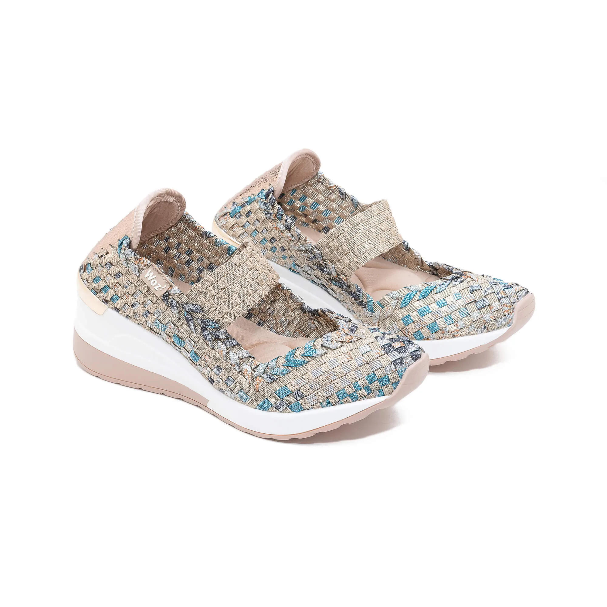 Cannes Light Gold & Blue Wedge