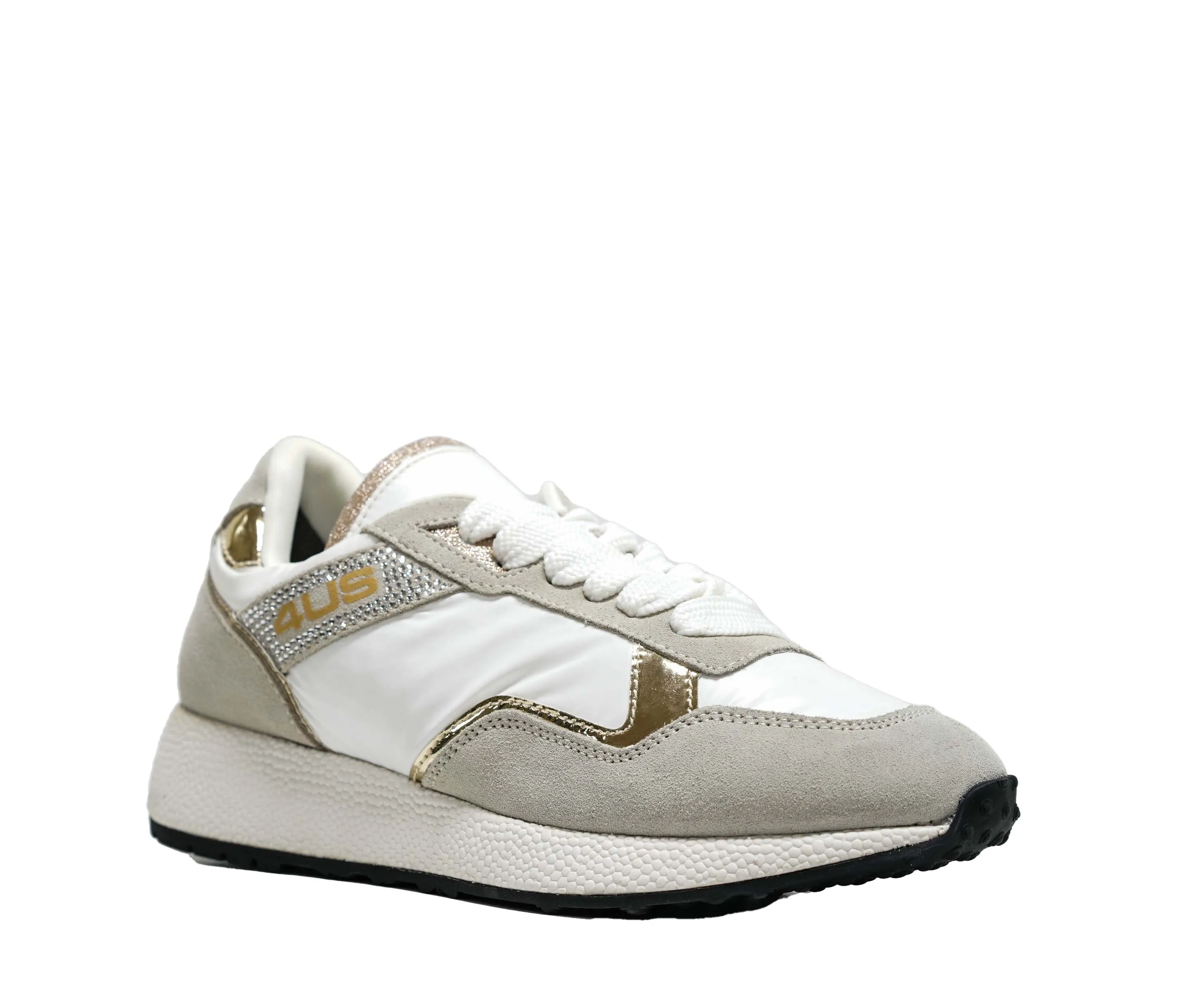 Cesare Paciotti 4US Women’s Gold Nylon Sneaker BB7022 40% off