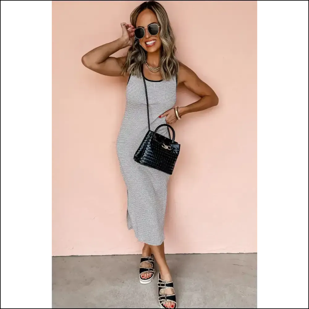 Chic White Striped Dress: Slay , Ask Questions Later 💅 Needful Things