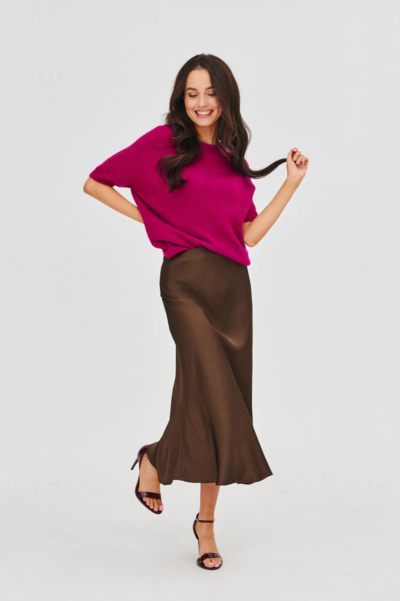 Chocolate Rebel midi skirt