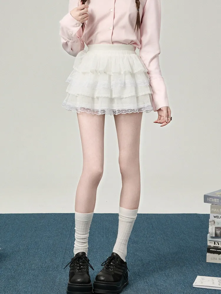 Cloud Ballet Lace Skirt