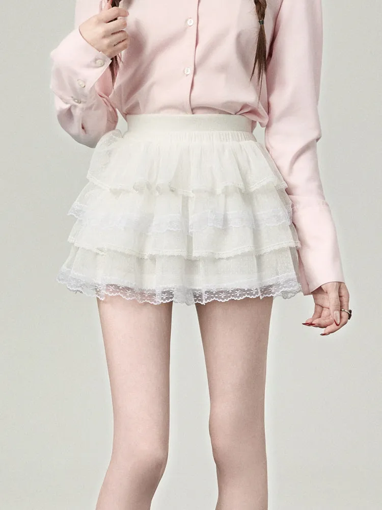 Cloud Ballet Lace Skirt