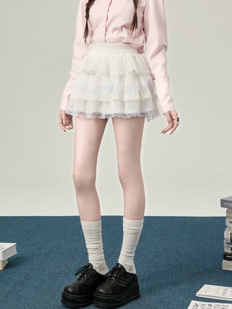 Cloud Ballet Lace Skirt