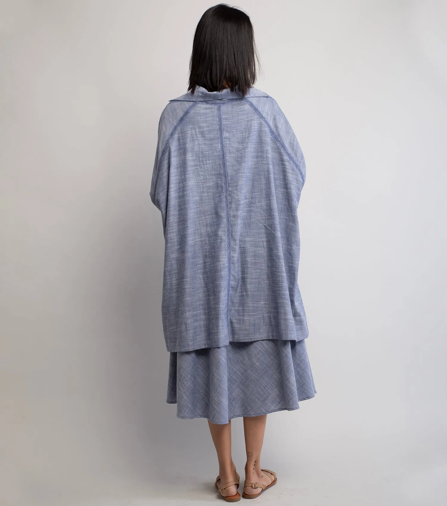 Contemporary Cotton Blue Overlay Set