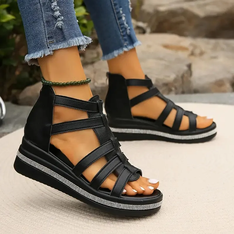Eudora | Elegant Wedge Sandals