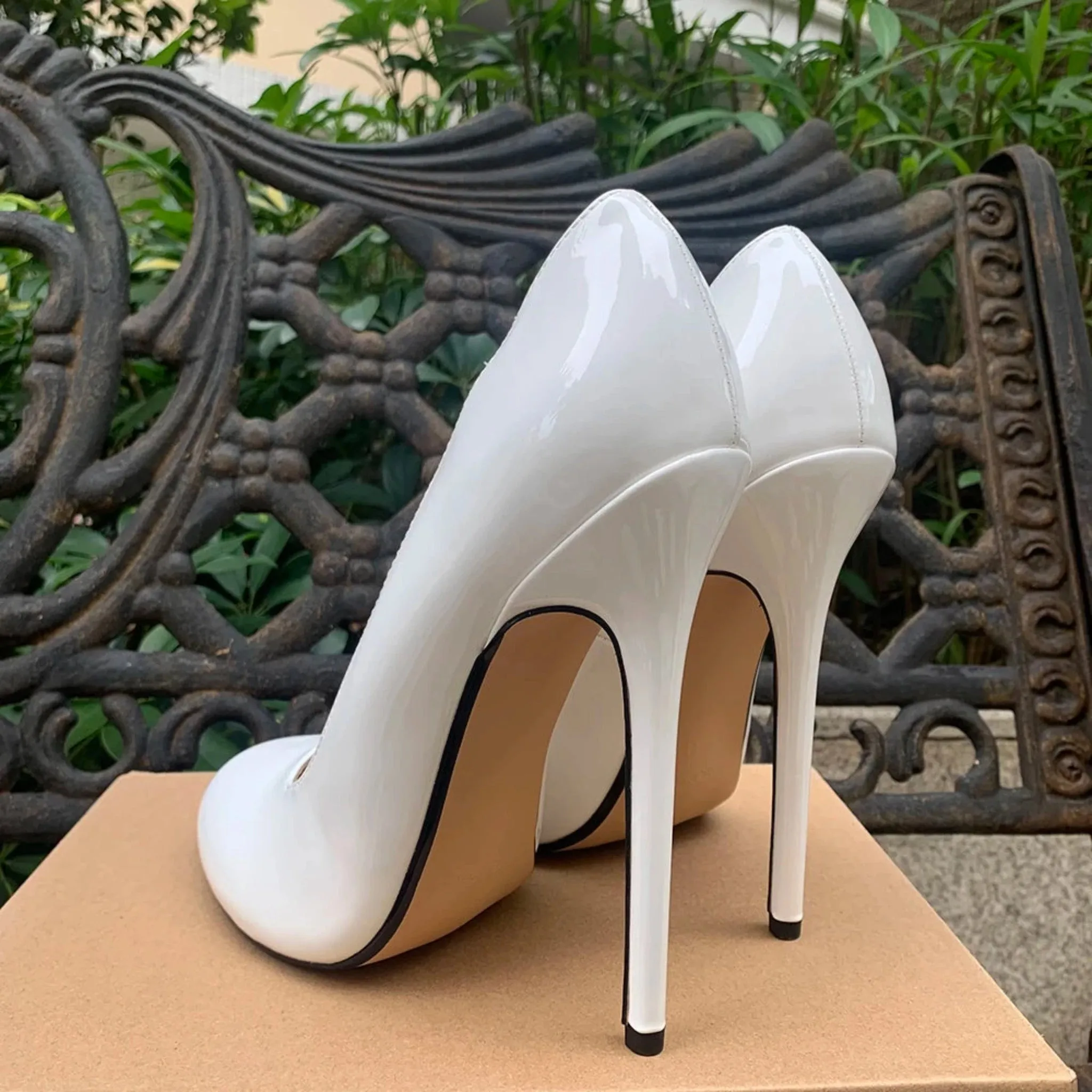 Extreme White Stilettos