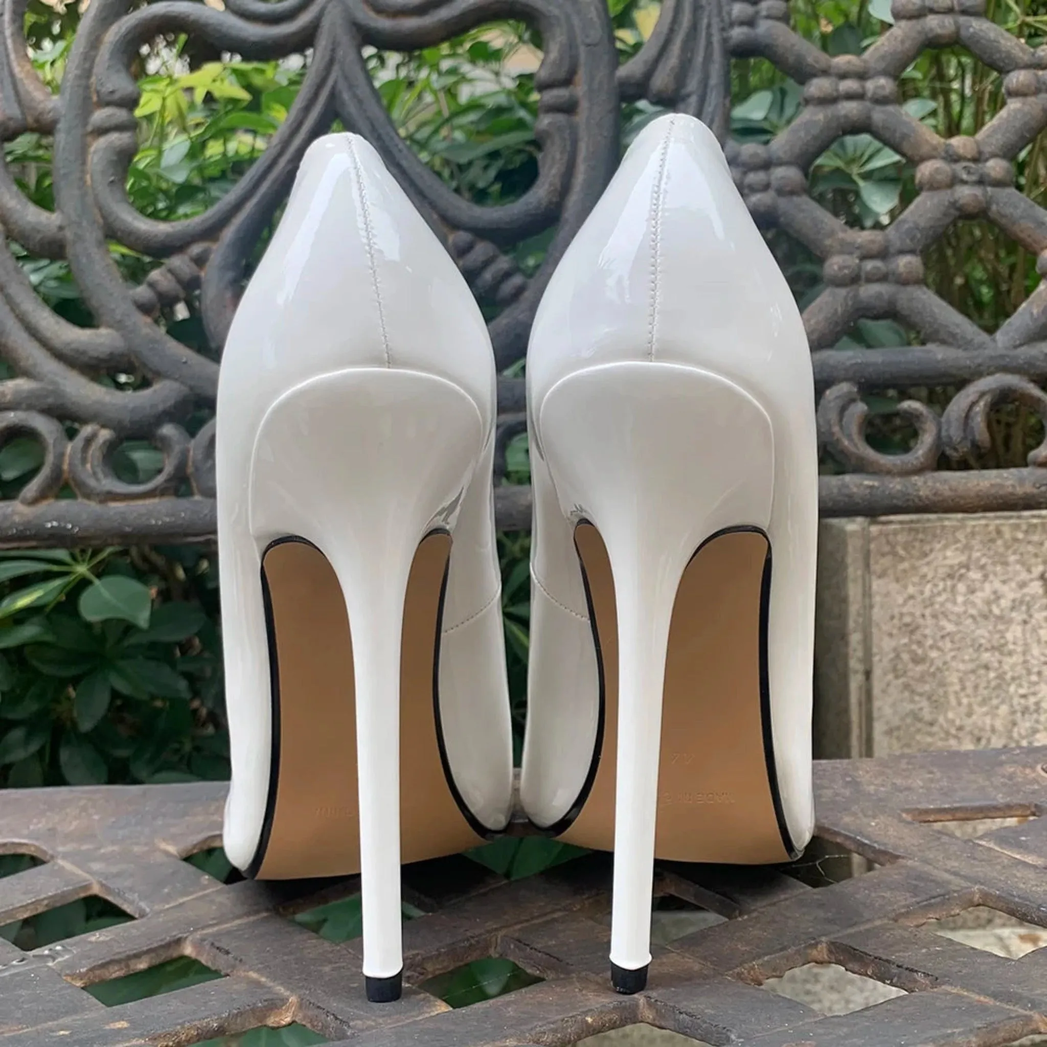 Extreme White Stilettos
