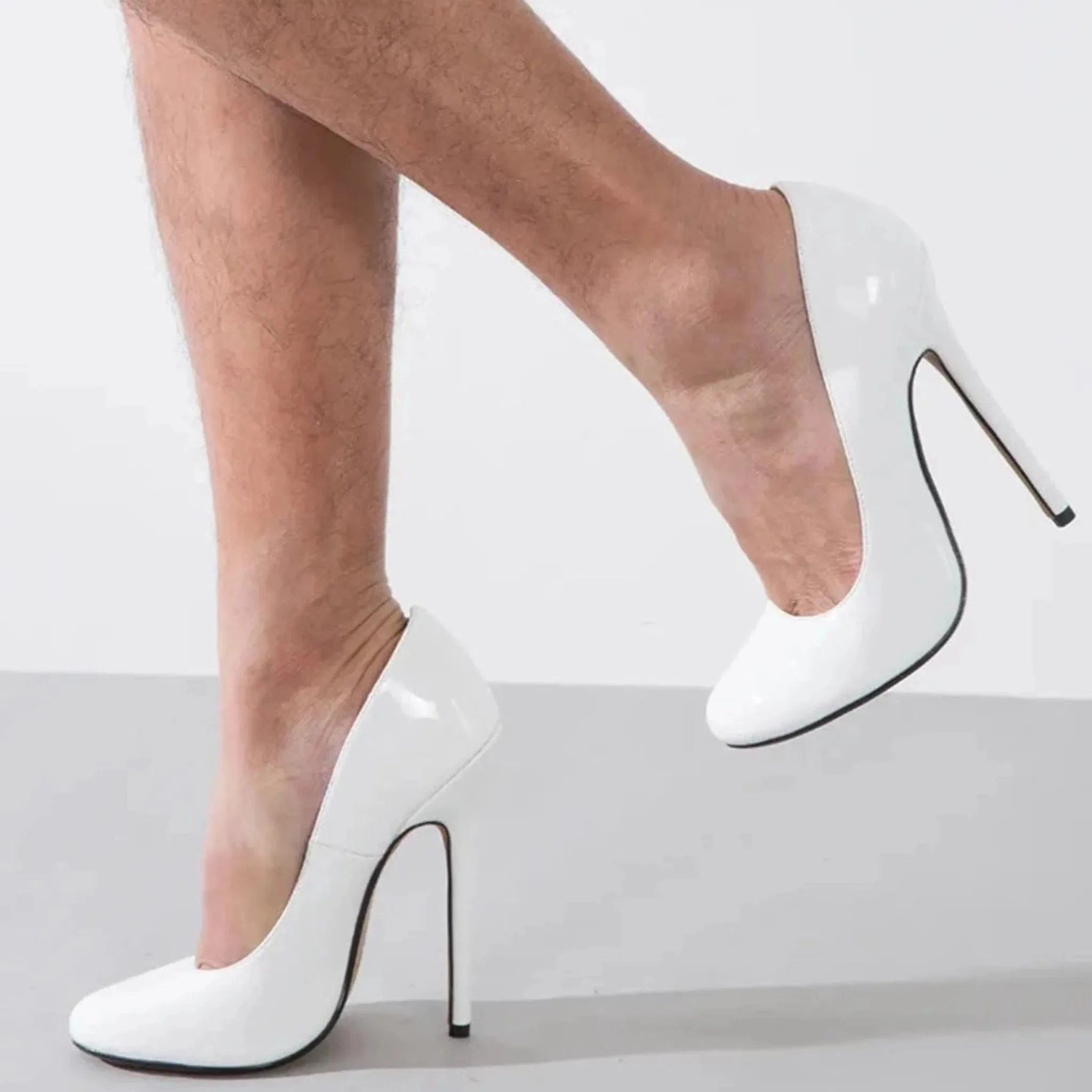 Extreme White Stilettos