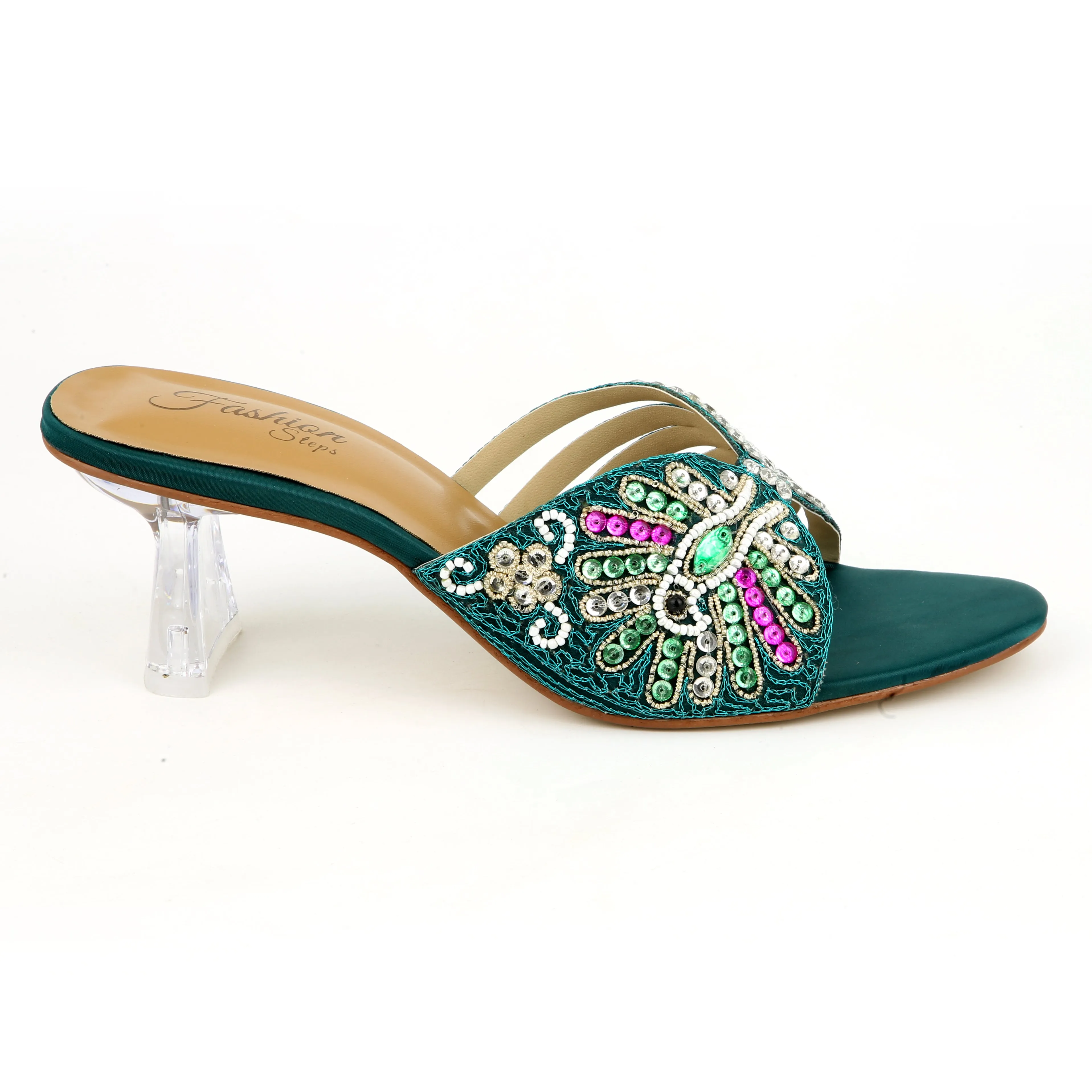 Fashion embroidery heel