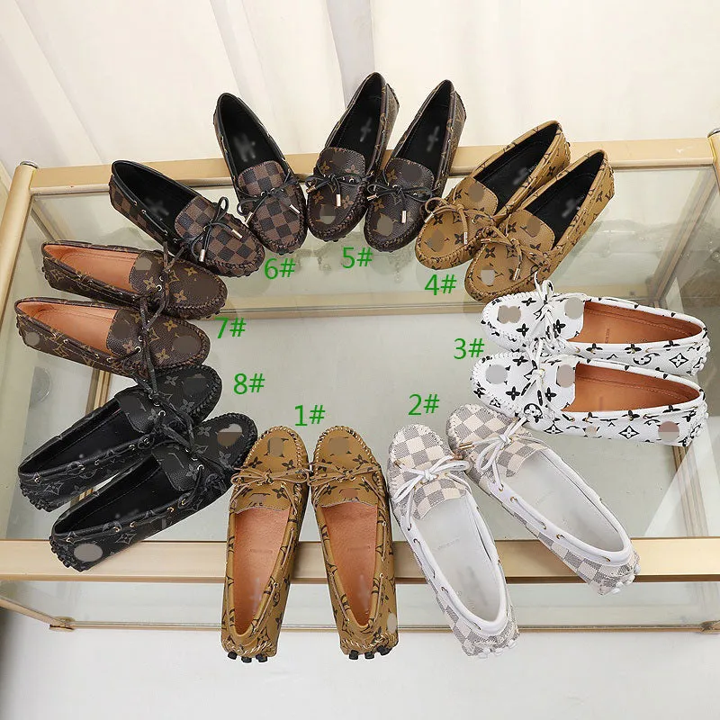 Flowery flats soft boat shoes women fashion 8 colors high quality 2021new 35-42