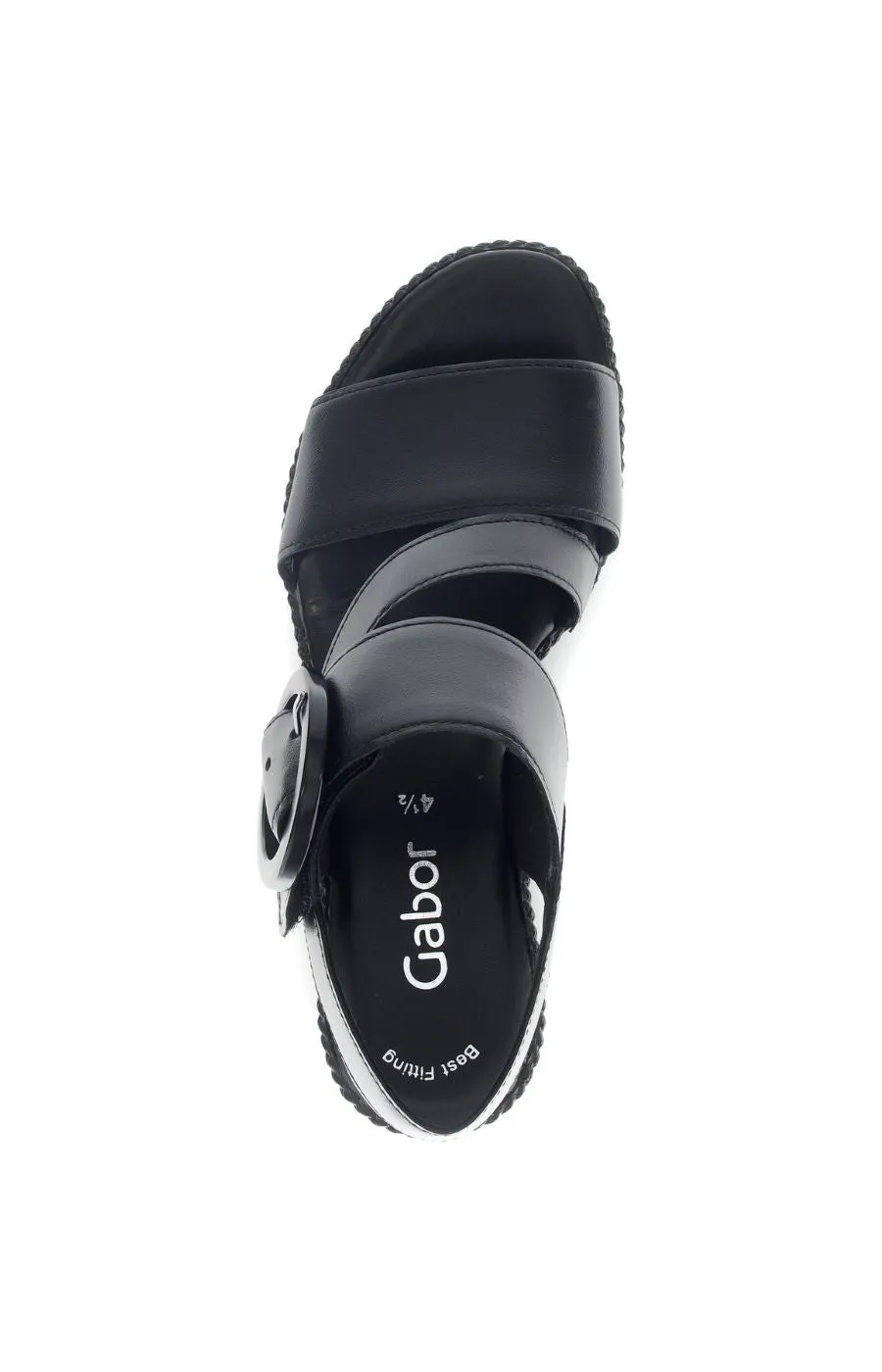 Gabor Wedge Sandal in Black