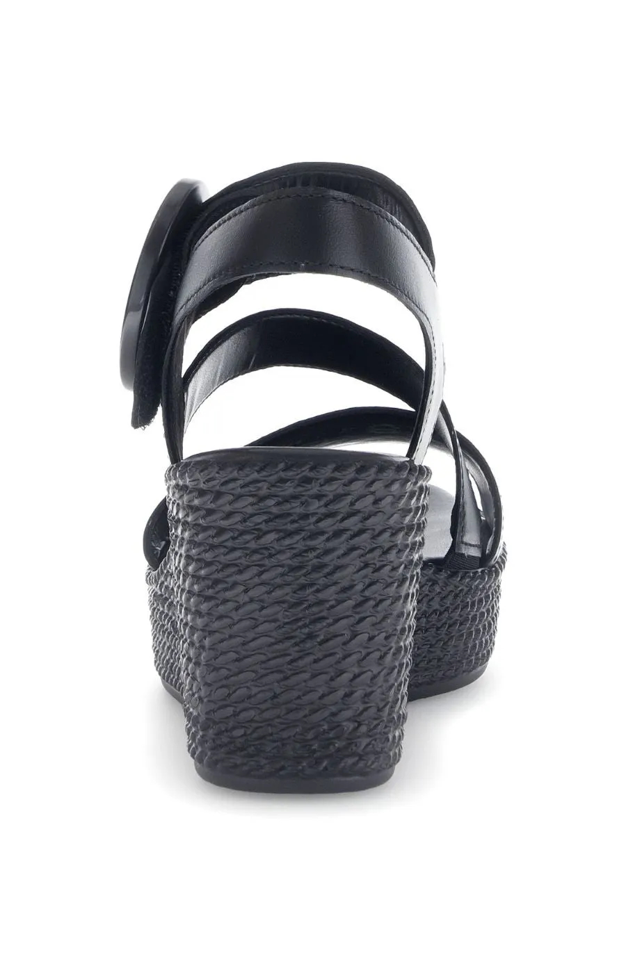 Gabor Wedge Sandal in Black