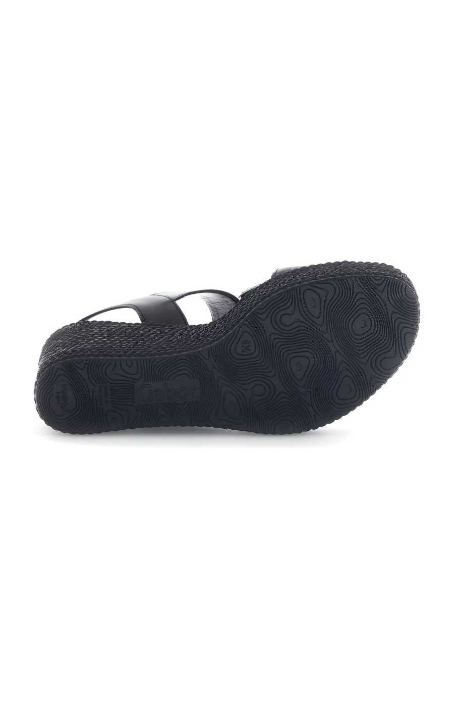 Gabor Wedge Sandal in Black
