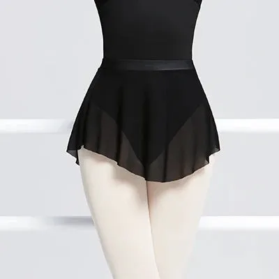 High Slit Ballet Dance Skirt for Women - Soft Mesh Elastic Ballerina Skirt