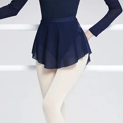 High Slit Ballet Dance Skirt for Women - Soft Mesh Elastic Ballerina Skirt