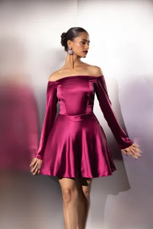 High spirit - magenta purple mini dress
