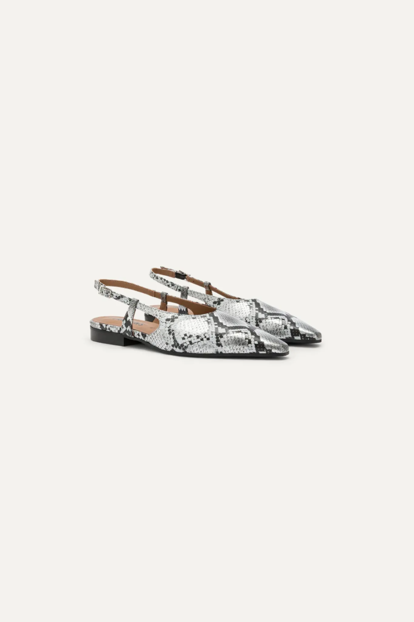 JANE PLAIN FLAT SHOES - ARGENTO