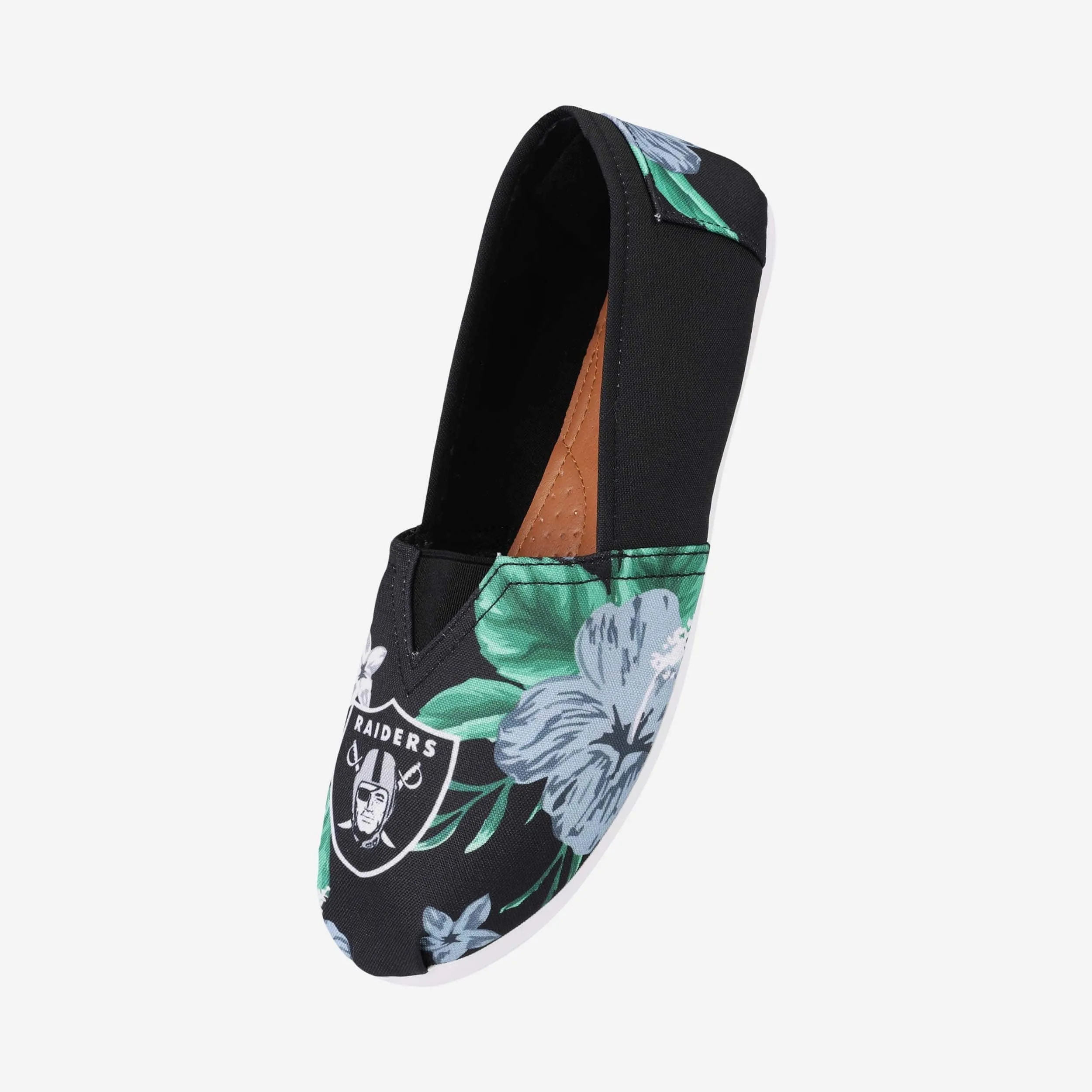 Las Vegas Raiders Womens Floral Canvas Shoe