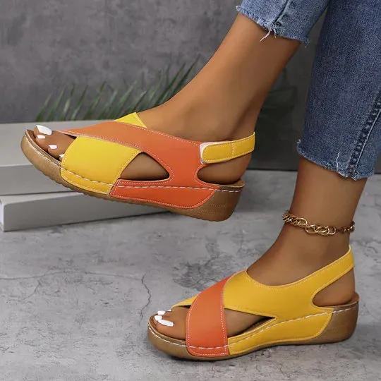 Lizzo™ | Stylish Open Toe Wedge Sandals