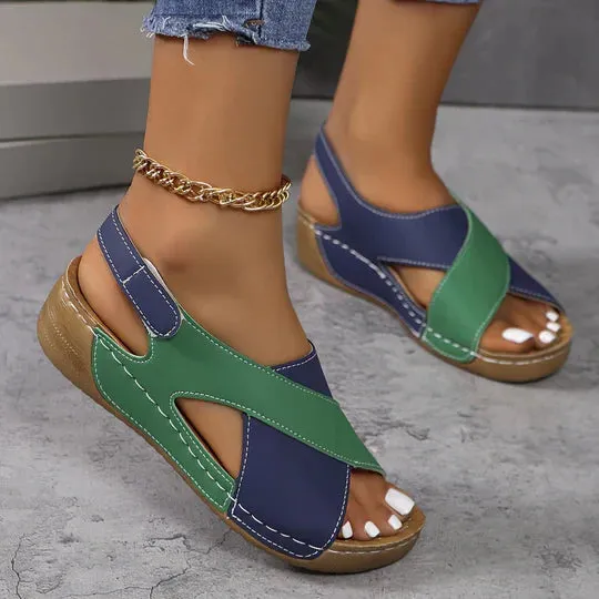 Lizzo™ | Stylish Open Toe Wedge Sandals