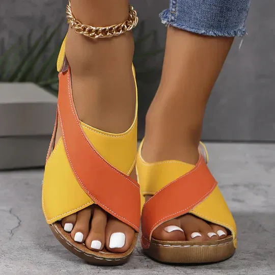 Lizzo™ | Stylish Open Toe Wedge Sandals