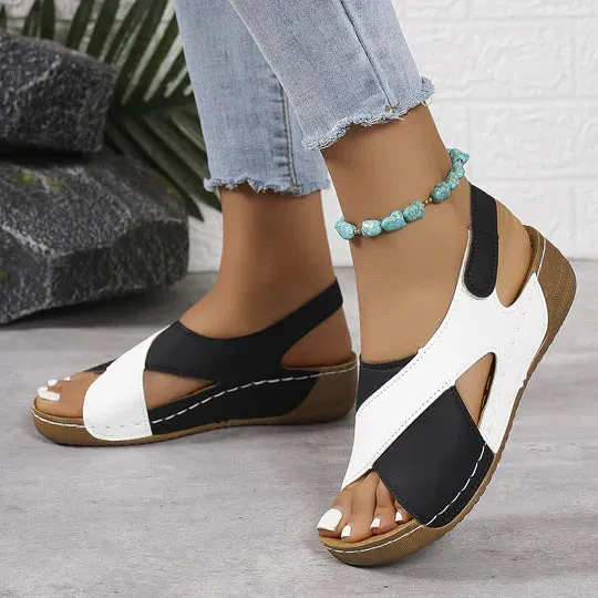 Lizzo™ | Stylish Open Toe Wedge Sandals