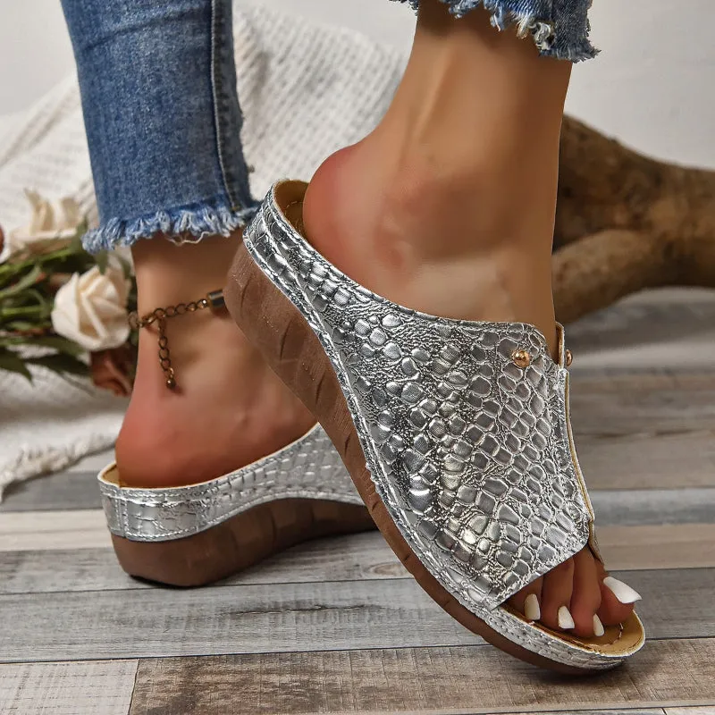 Lucia – Chic Peep Toe Slip-on Sandals for Women