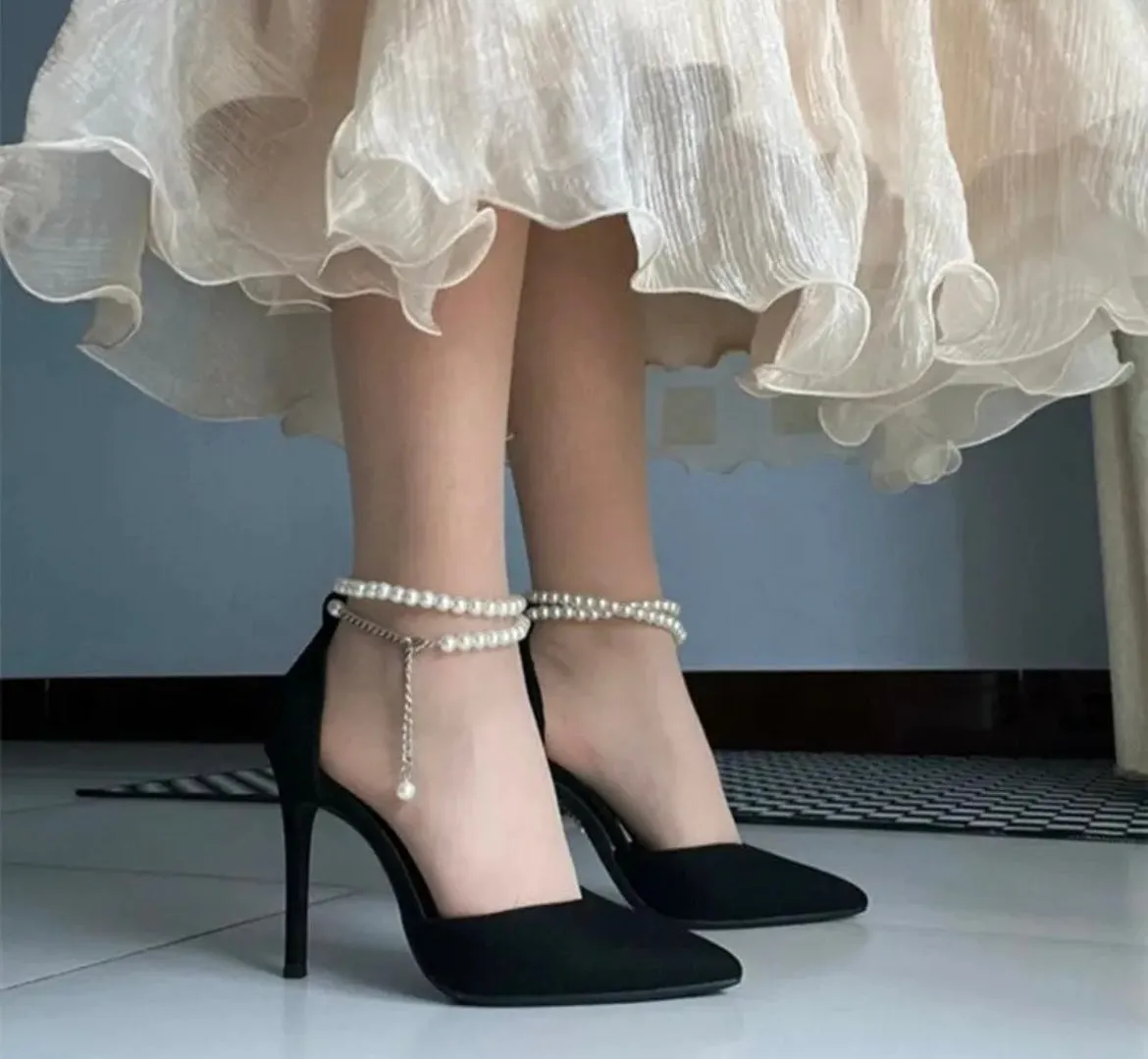 Mabel Pearl Strap Heels