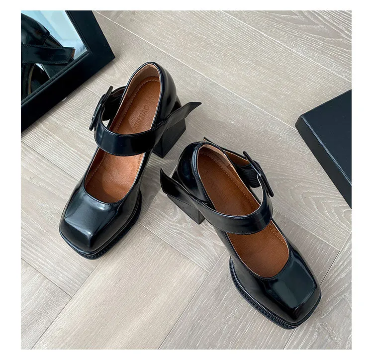 Mary Jane-180 Square Toe High Heels