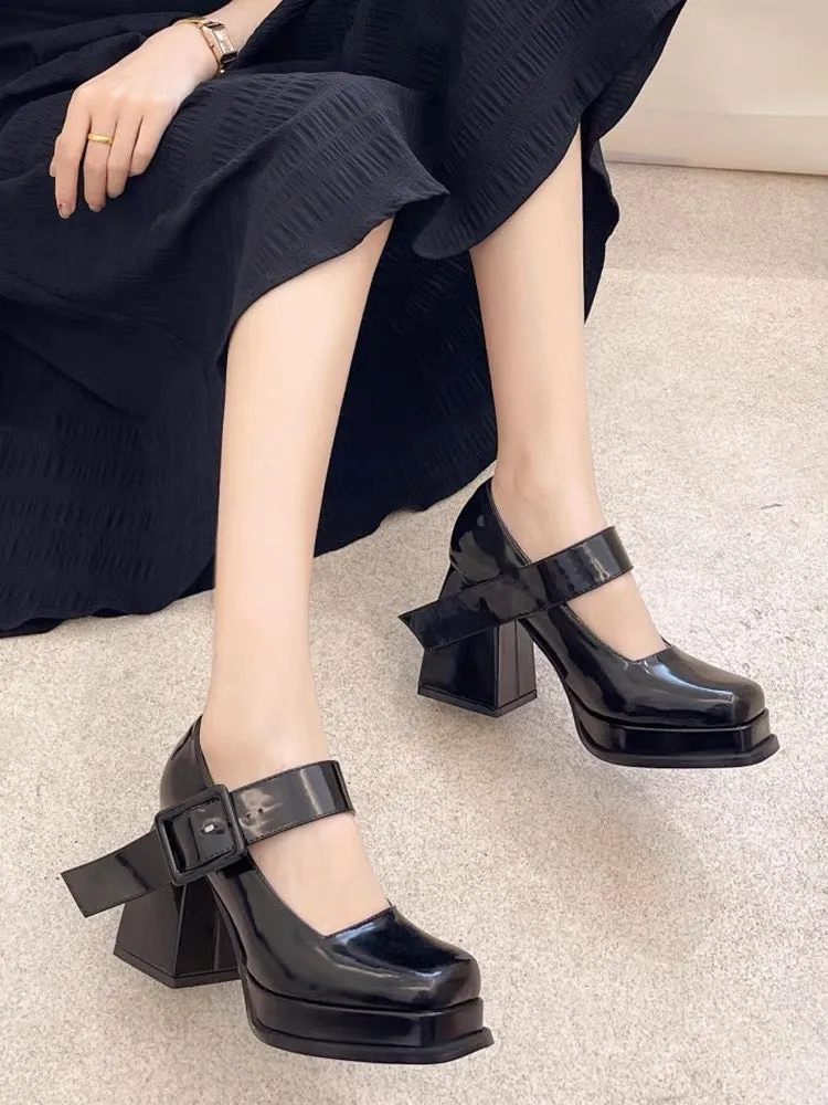 Mary Jane-180 Square Toe High Heels