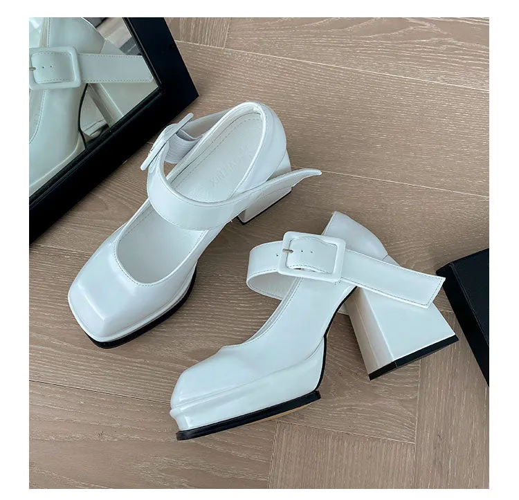Mary Jane-180 Square Toe High Heels