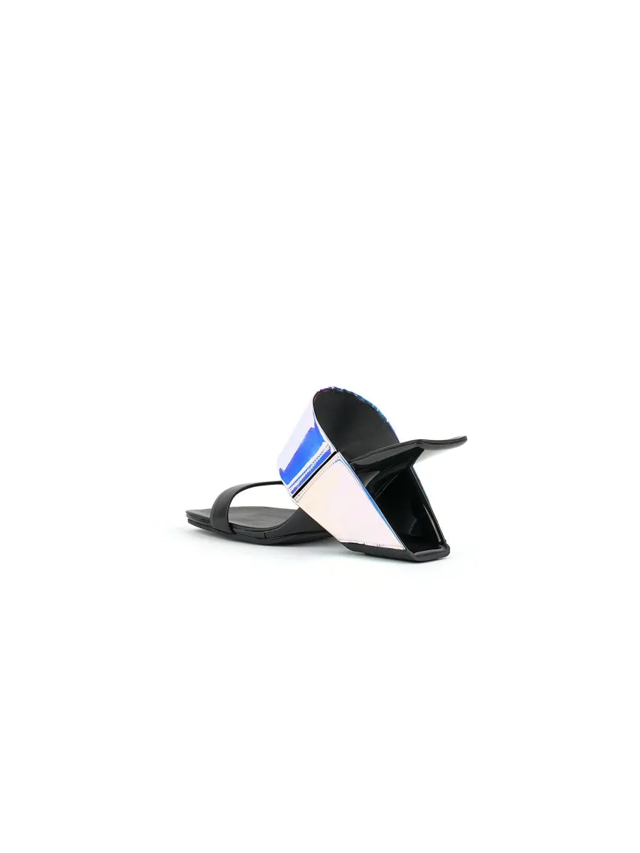 Metallic Leather Heel Slide