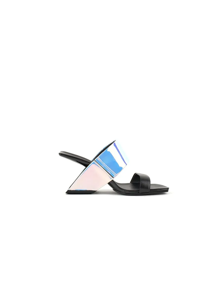 Metallic Leather Heel Slide