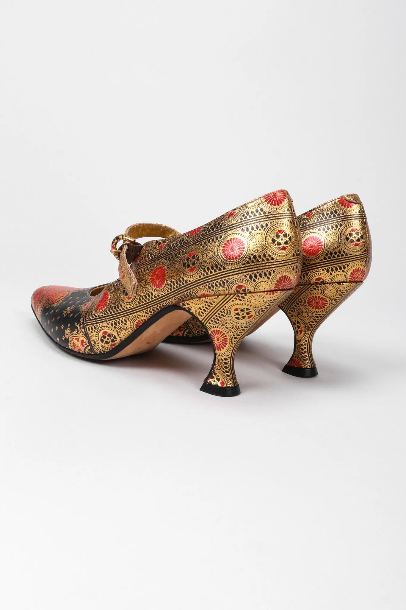 Metallic Moroccan Maryjanes
