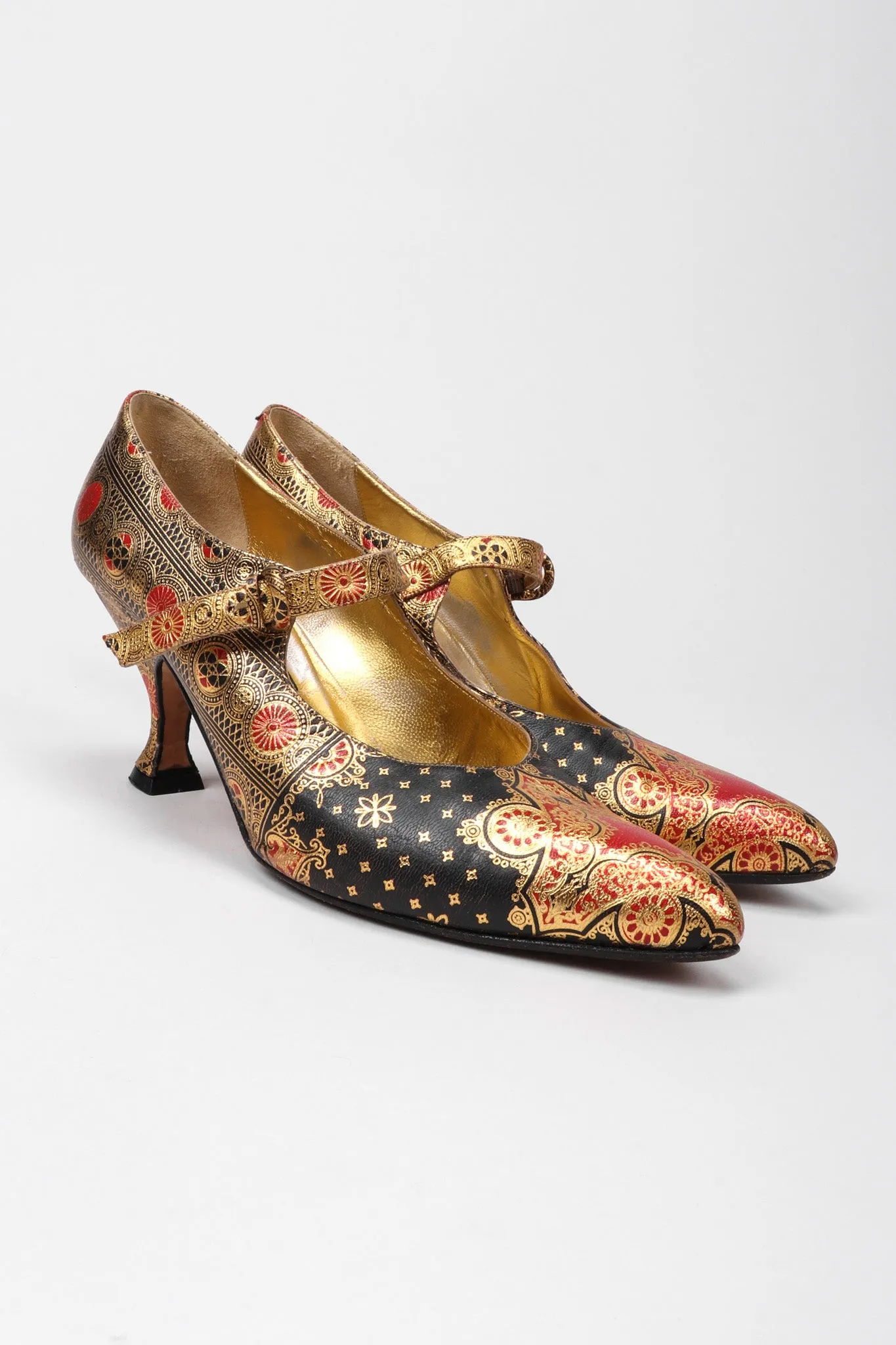 Metallic Moroccan Maryjanes
