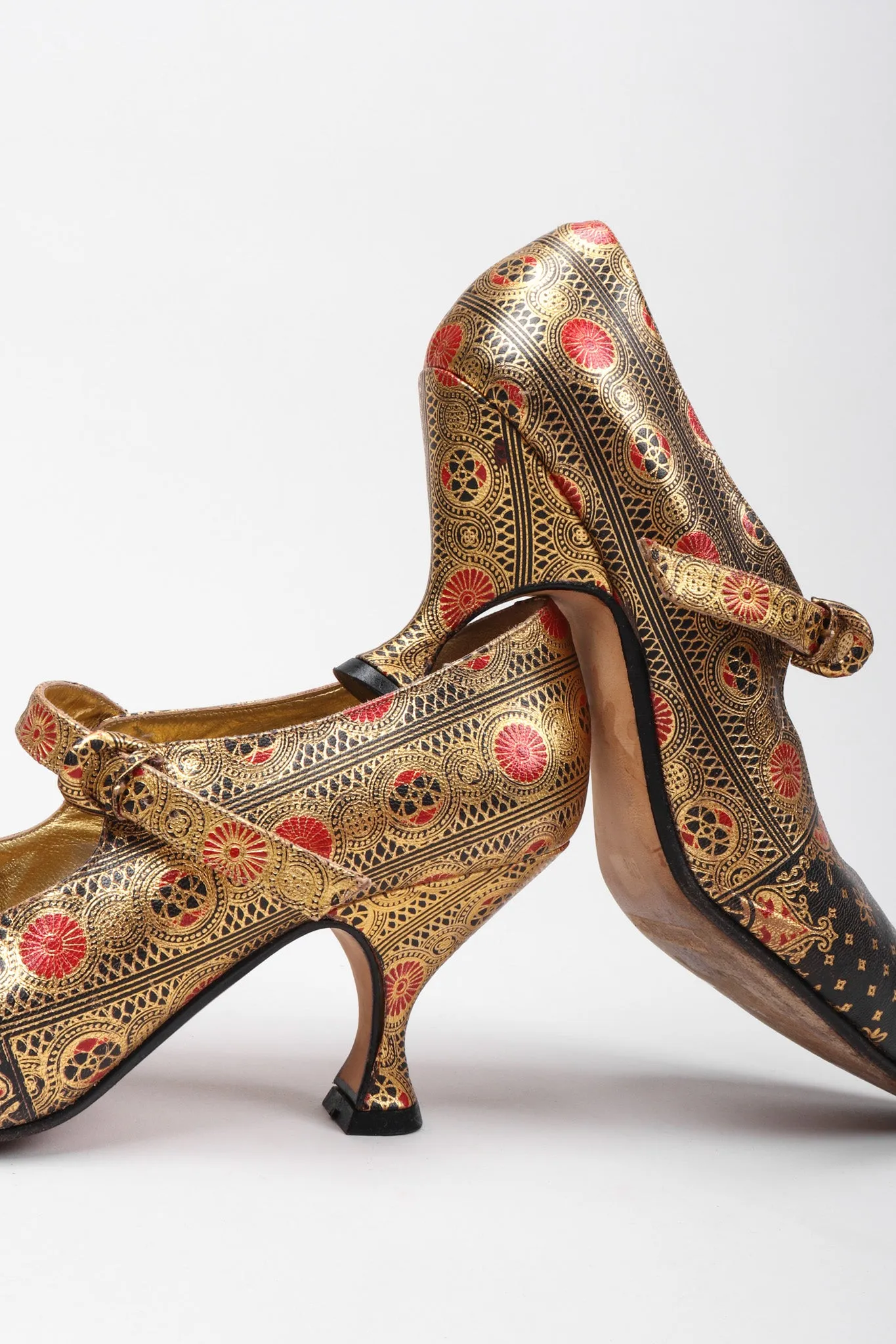 Metallic Moroccan Maryjanes