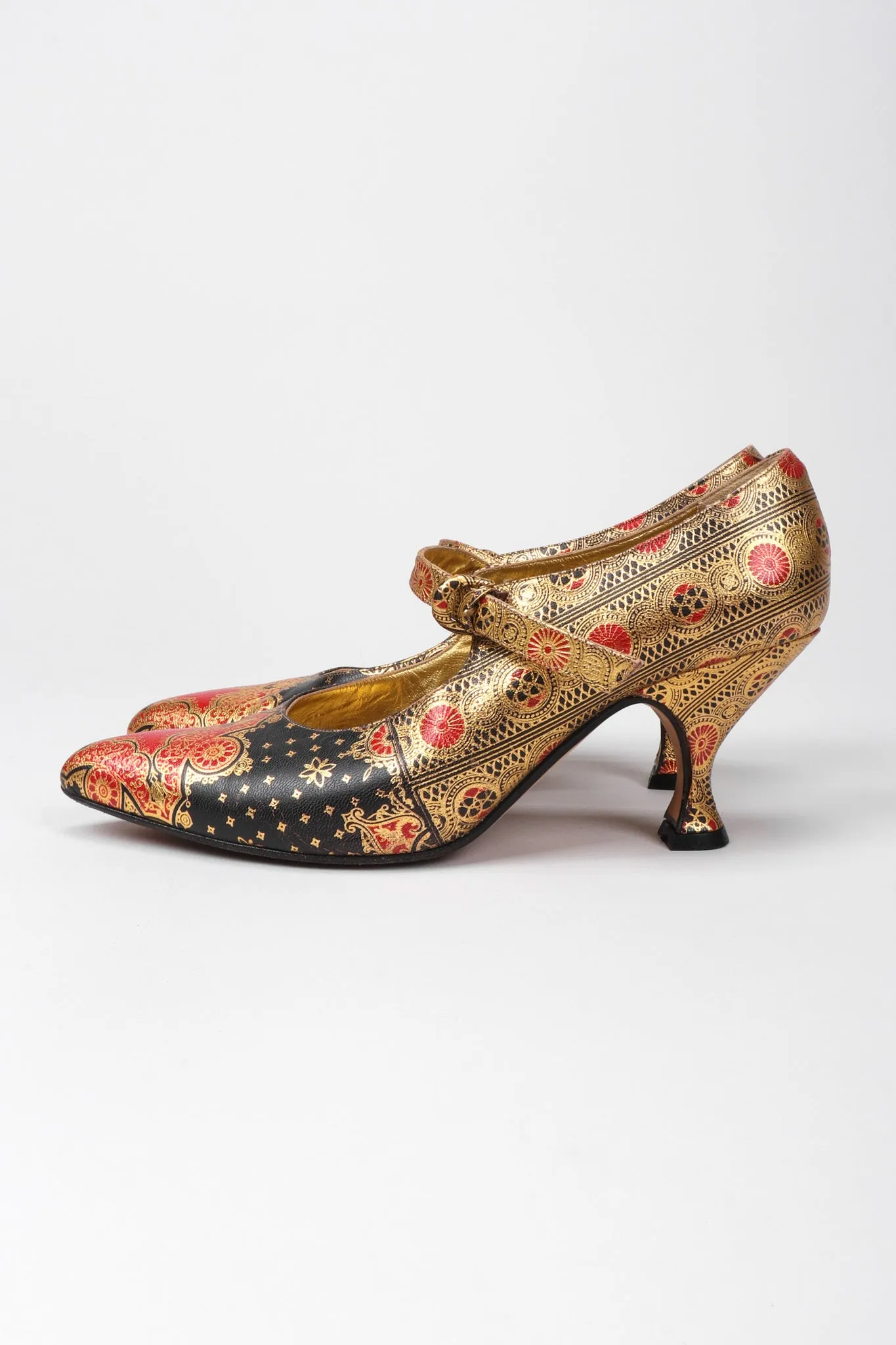 Metallic Moroccan Maryjanes