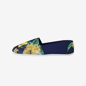 Michigan Wolverines Womens Floral Canvas Shoe