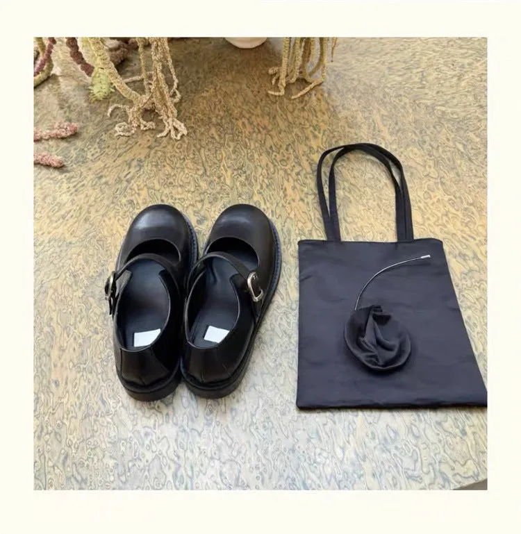 NEW & INSTOCK - Korean Style Leather Mary Jane Buckle Strap Korean Suede Flats