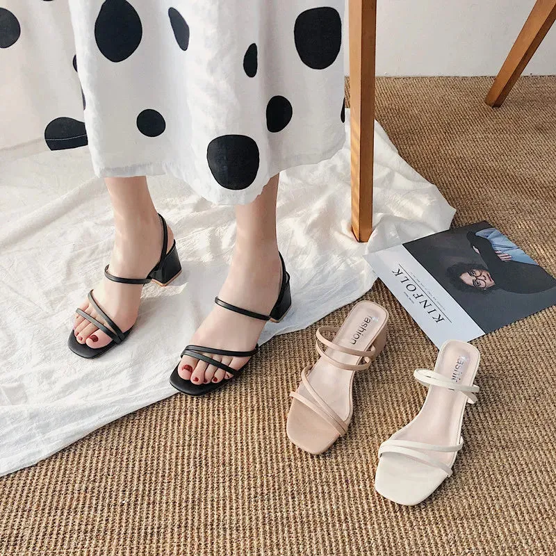 Pamela - Strappy Block Heels