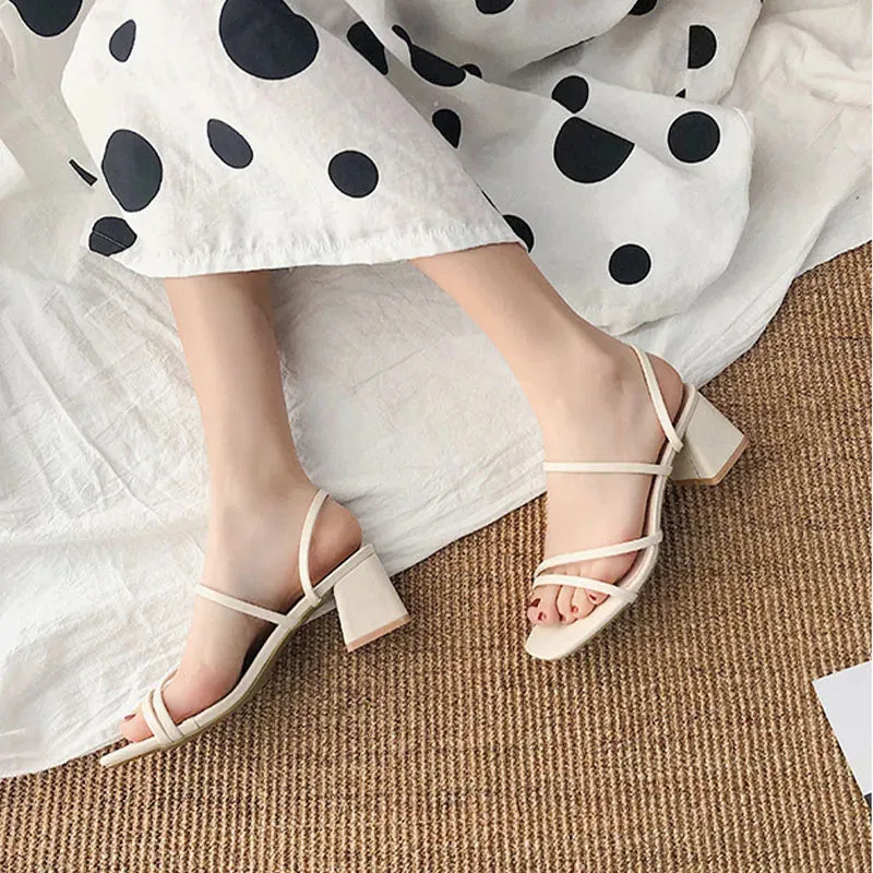 Pamela - Strappy Block Heels