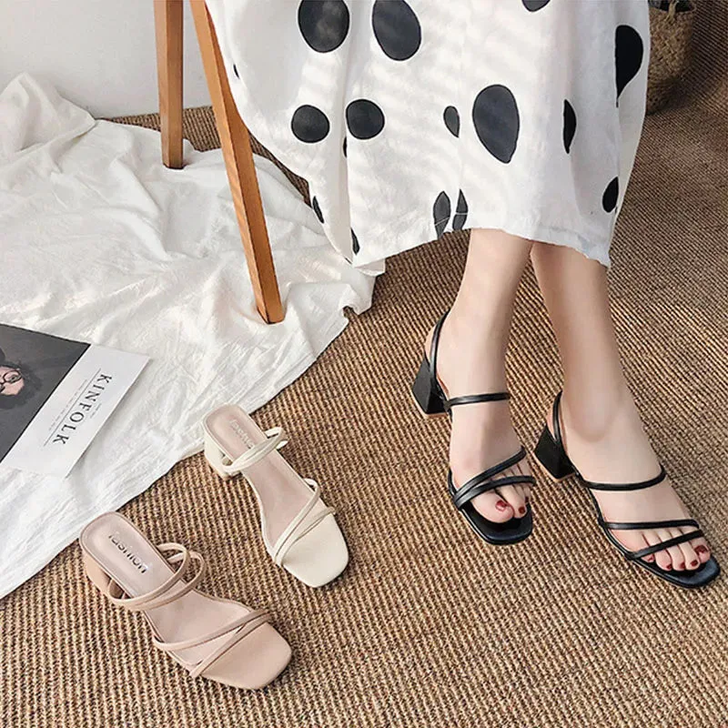 Pamela - Strappy Block Heels
