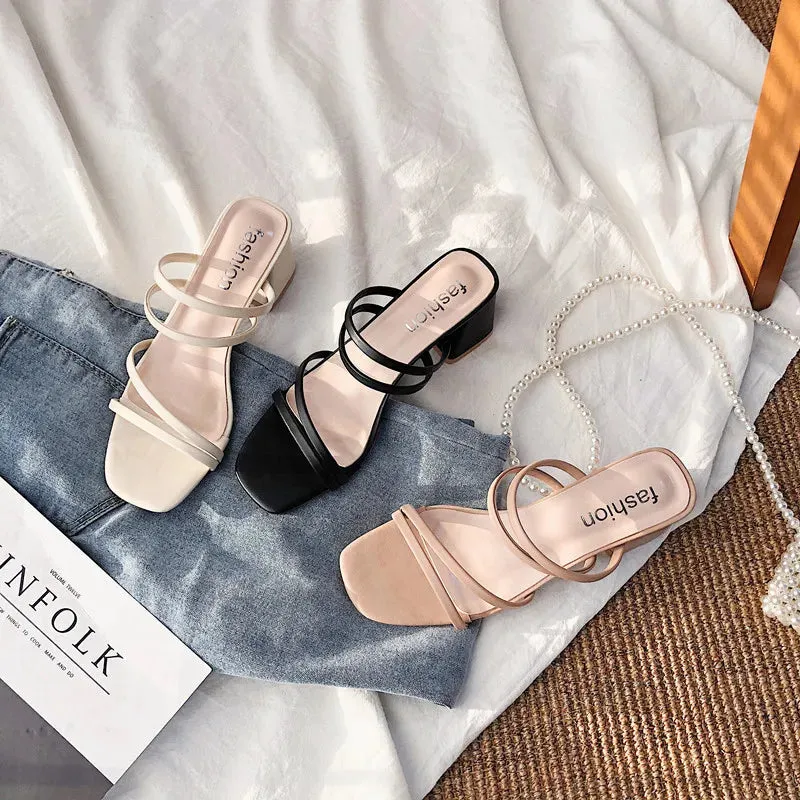 Pamela - Strappy Block Heels