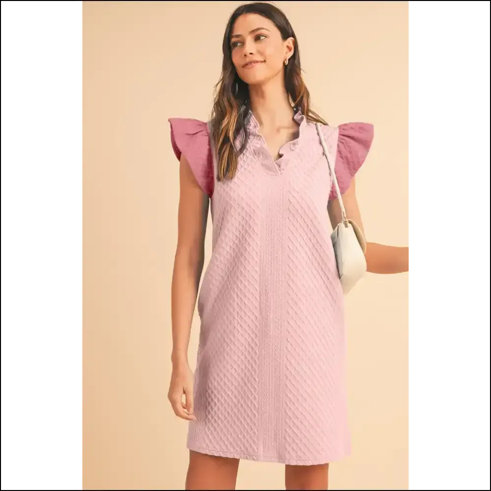 Pink Textured Puff Mini Dress: so Cute it Hurts  💖 Needful Things