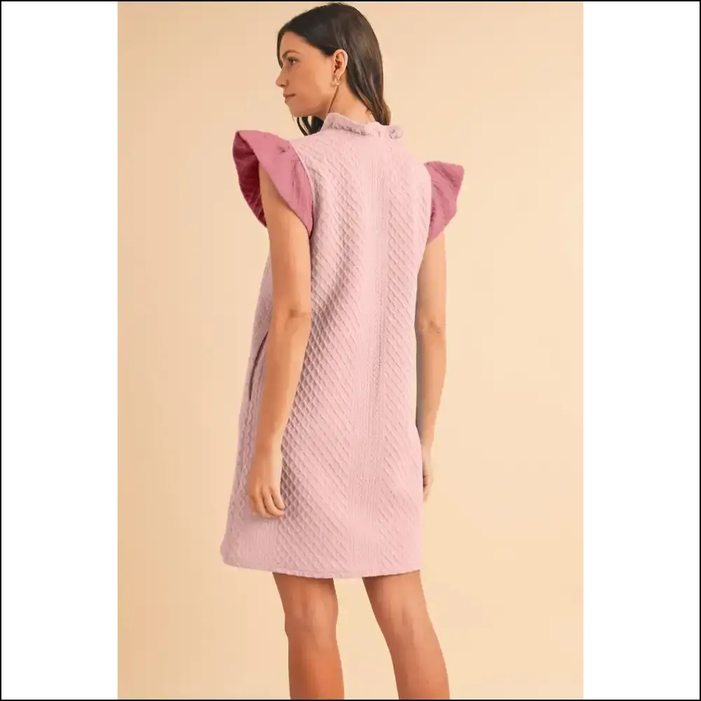 Pink Textured Puff Mini Dress: so Cute it Hurts  💖 Needful Things